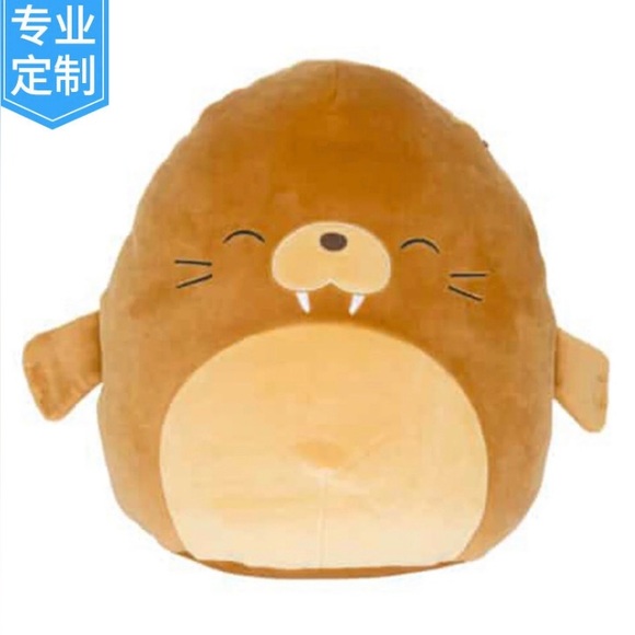 Squishmallows Other - Squishmallows | “Bruce” the walrus Cute big Brown Plush Pillow